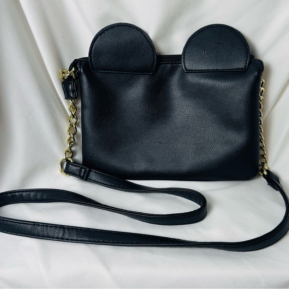 Betsey Johnson Panda Face Crossbody Wristlet Black White Gold - Picture 7 of 16